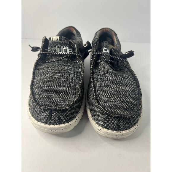 Hey Dude Wally Sox Men’s Canvas Black Gray Cushioned‎ Insoles Comfort Shoes 9 main image 9